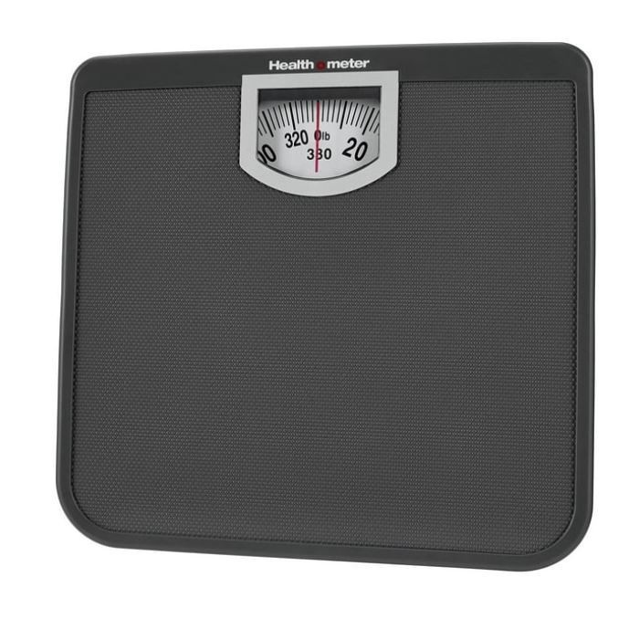 Compact Dial Bathroom Scale, 330 lb. Capacity, Sturdy Metal Platform