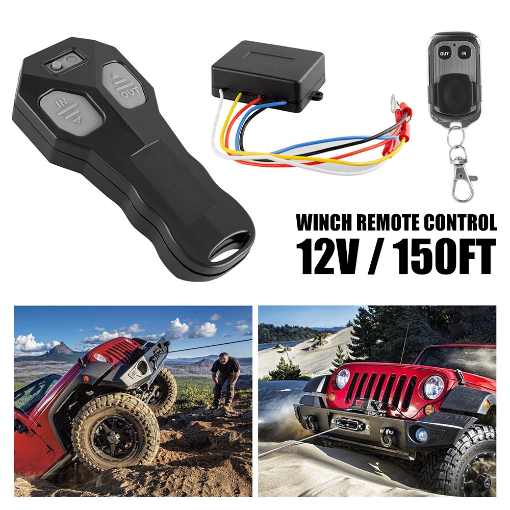 ATV UTV DC12V Wireless Winch Remote Receiver Control Kit Switch Handset US EXV