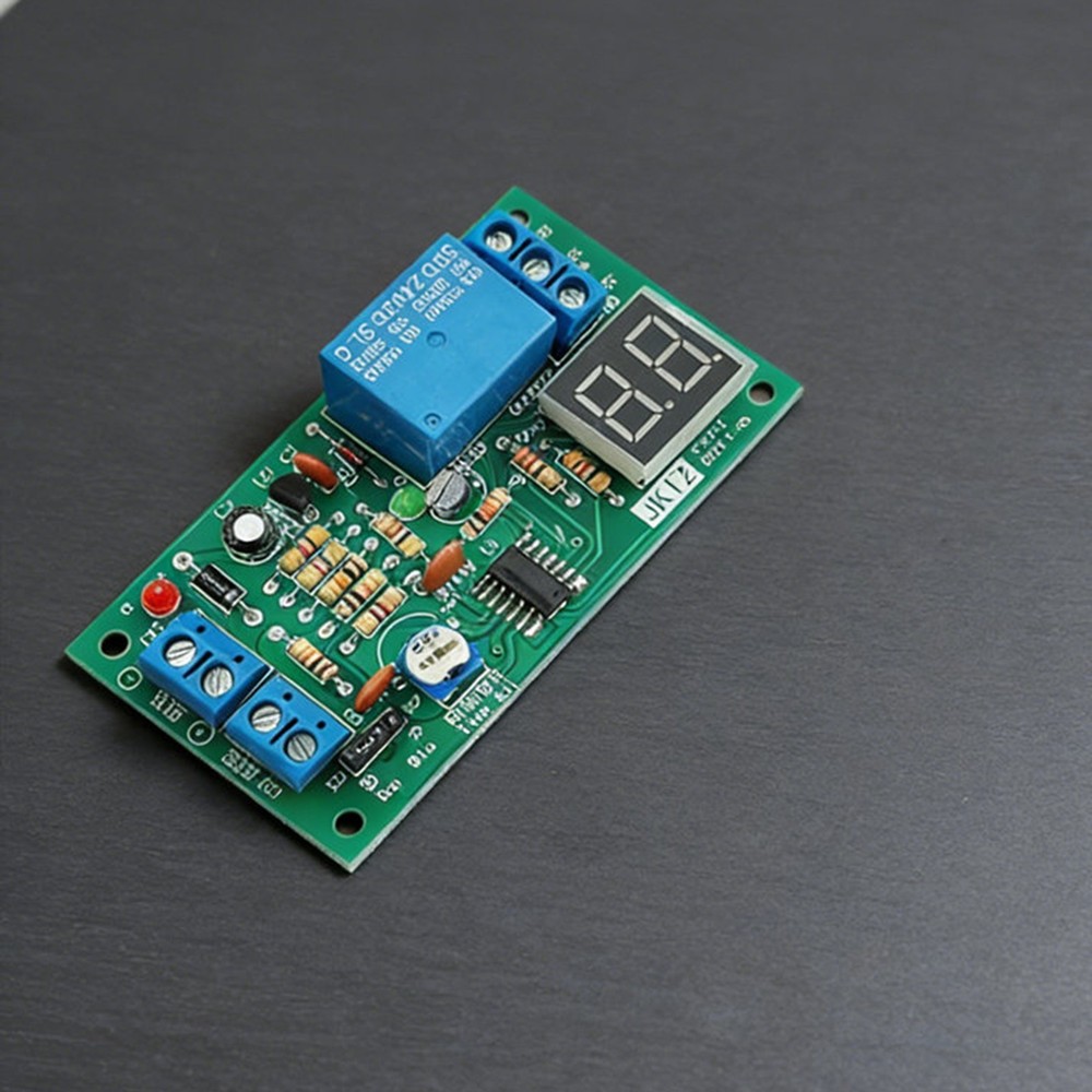 12V Time Delay Relay Built-in Digital Tube Display Touch Button Activation