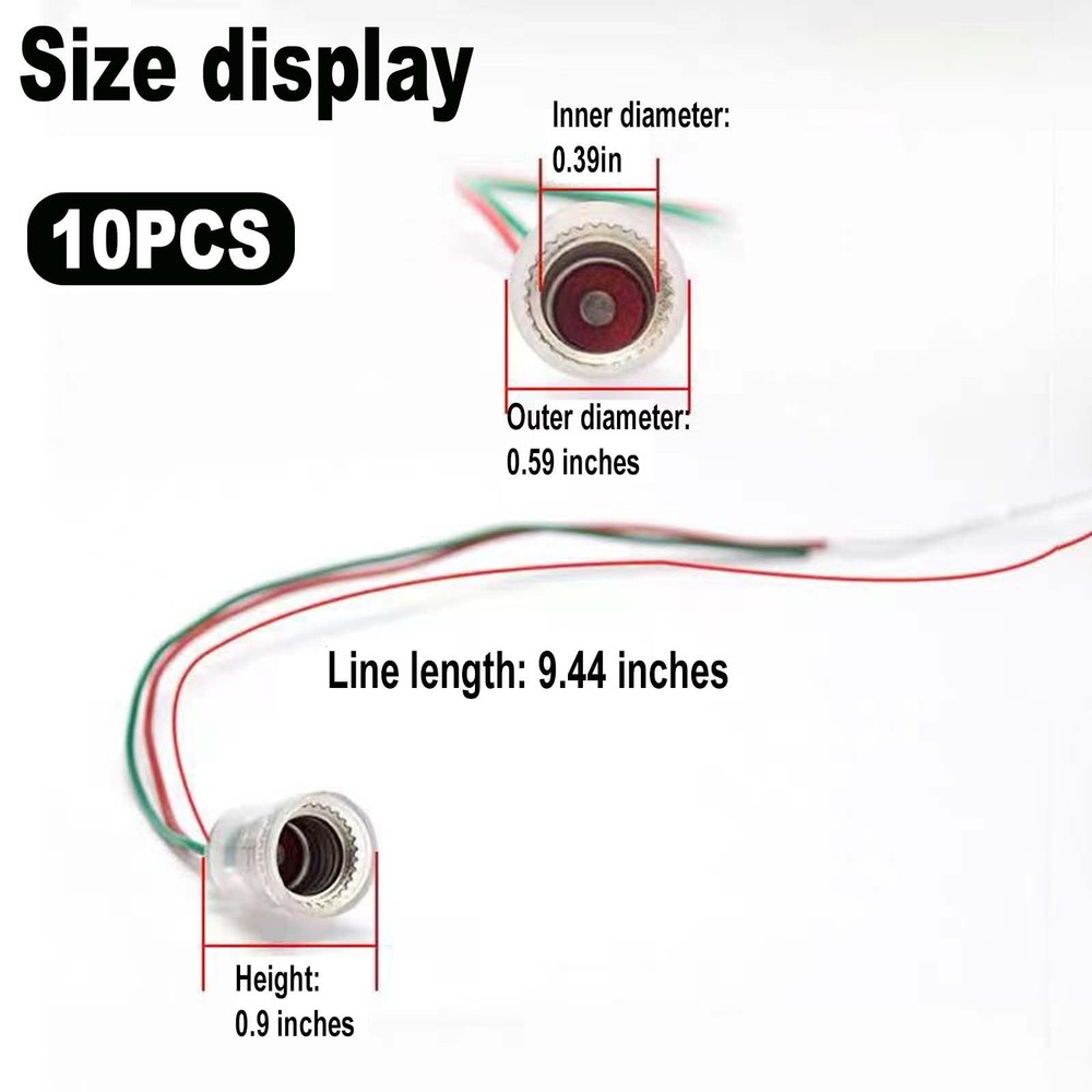 10X E10 Lamp Holders mini–LED Bulb Screw Base with Wire Socket for Home Lighting
