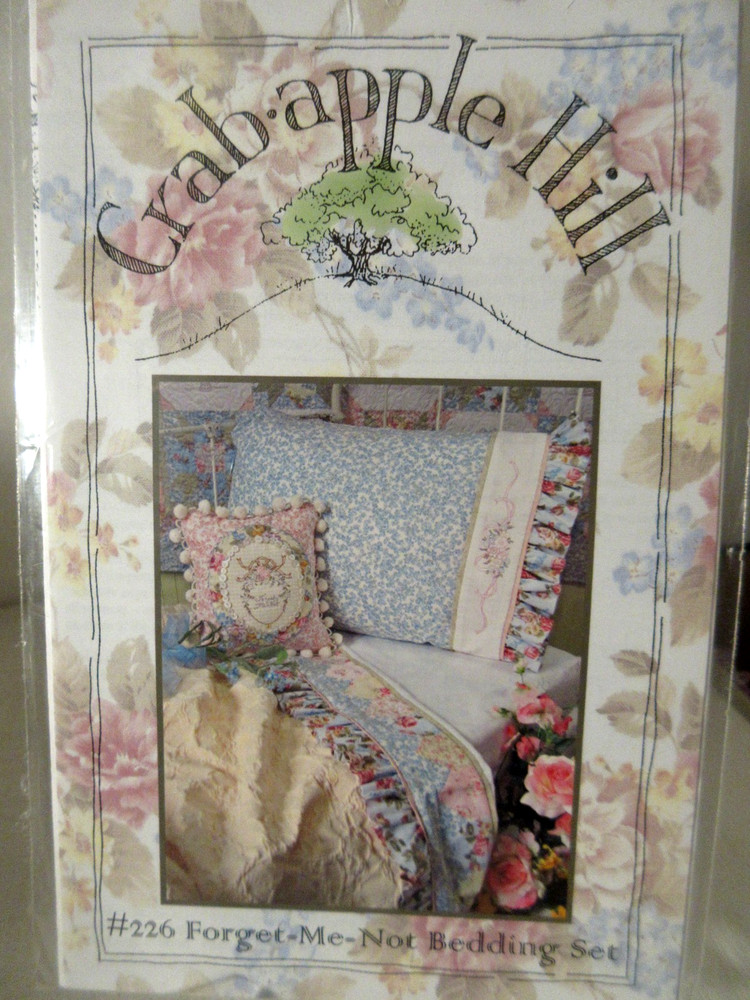 Crabapple Hill FORGET-ME-NOT BEDDING SET Embroidery Pattern  #226