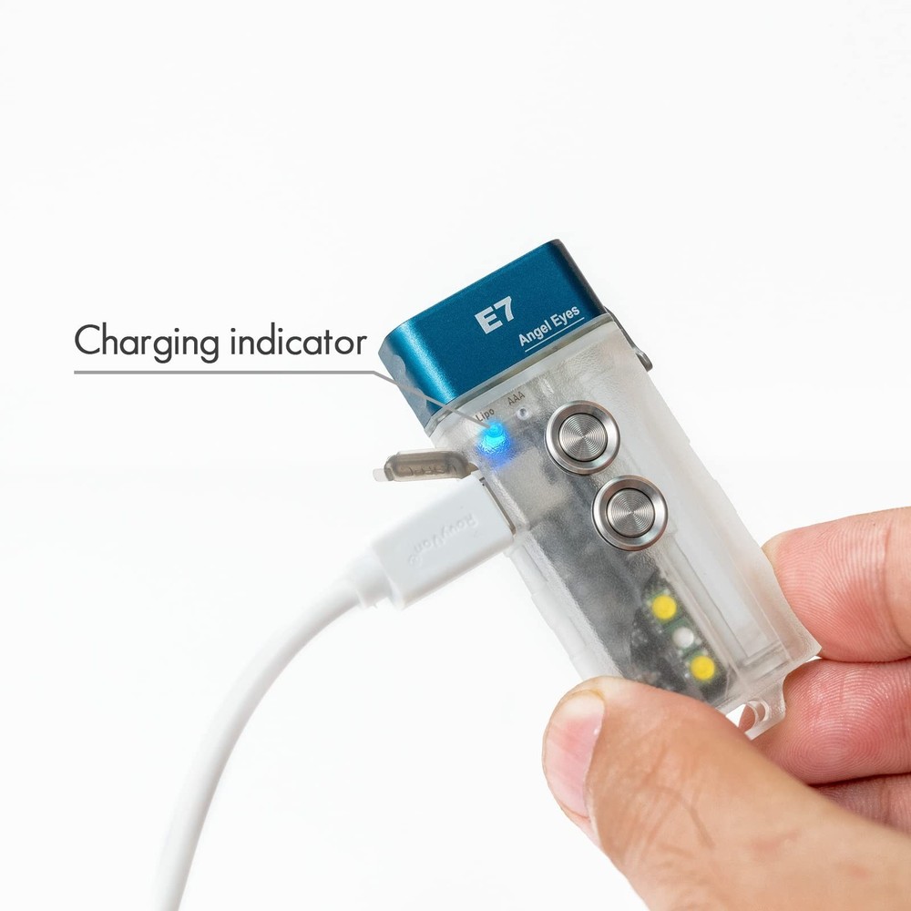 RovyVon E7 Rechargeable EDC Flashlight USB C, Small Bright Keychain Flashligh...