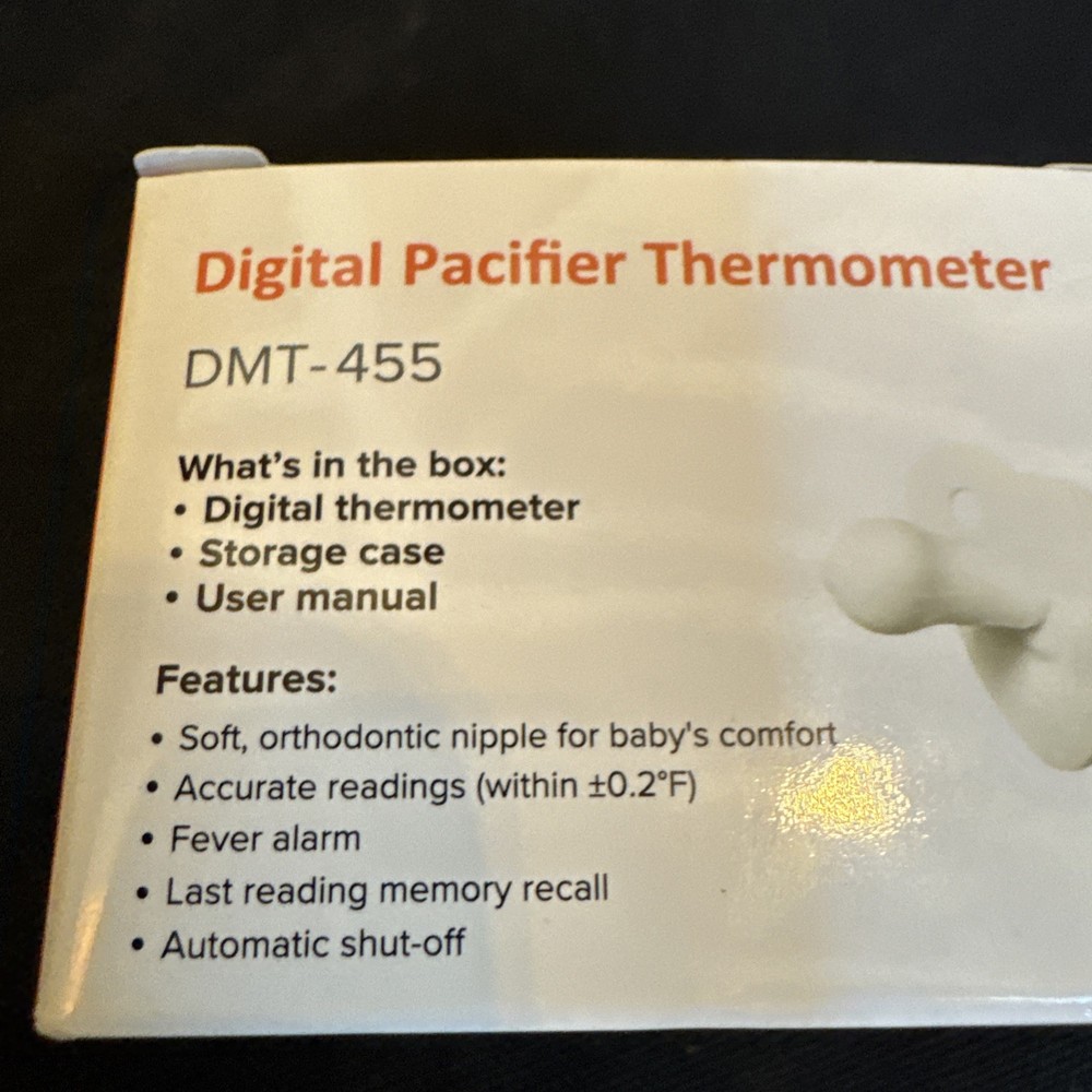 BNIB Digital Baby Pacifier Thermometer Unopened DMT-455