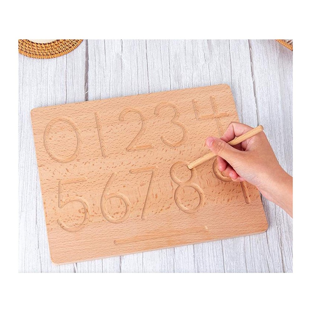 Number & Shape Tracing Board - MONTESSORI MATH MATERIALS