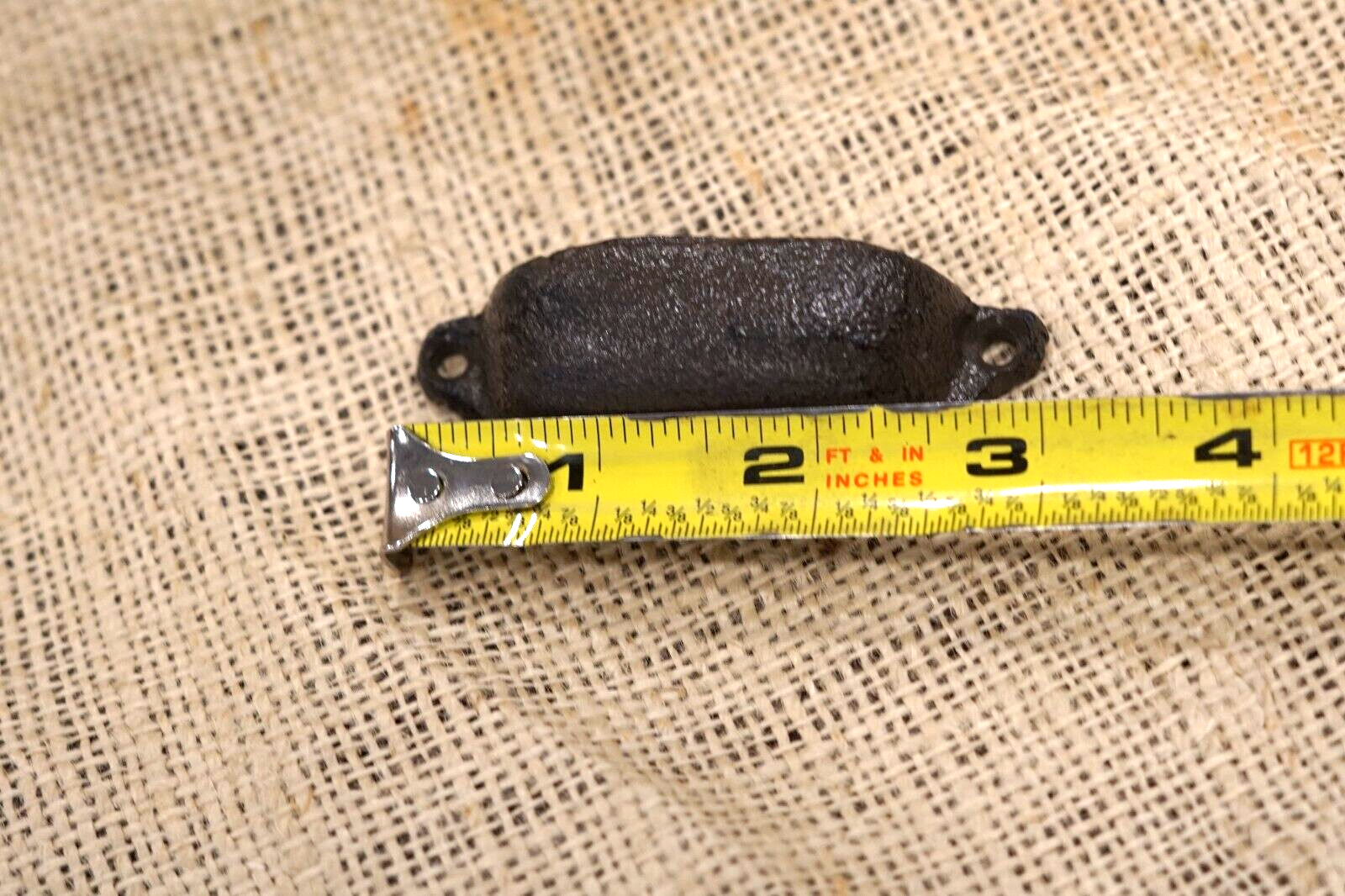 10 CAST IRON BROWN 3" ORNATE PULLS DRAWER CABINET BIN HANDLES RUSTIC VINTAGE