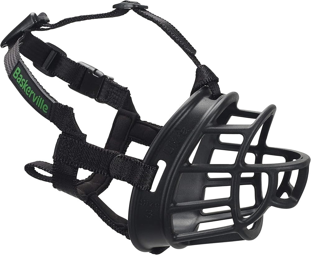 ULTRA Muzzle - Patented Humane Design, Breathable, Dog can