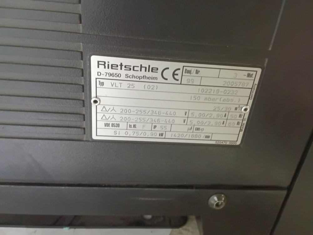 RIETSCHLE VLT25 (02) VACUUM PUMP (J12E)