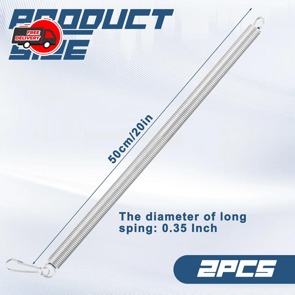 20 Inch Screen Door Spring, 2PCS Long Extension Spring Screen Door Closer Spring