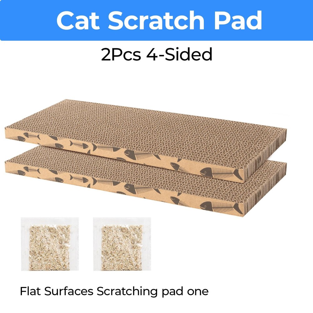 Roadtofree Mini Cat Scratching Board Small Scratcher 2pcs, Brown