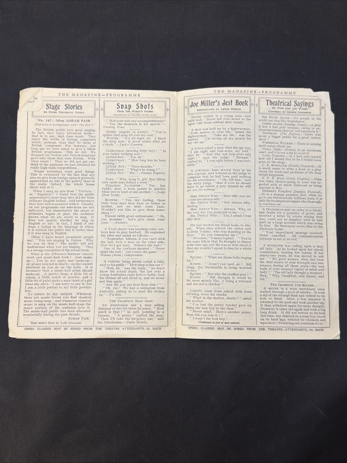 Fred Astaire "STOP FLIRTING" George Gershwin (London Debut) Rare 1924 Playbill