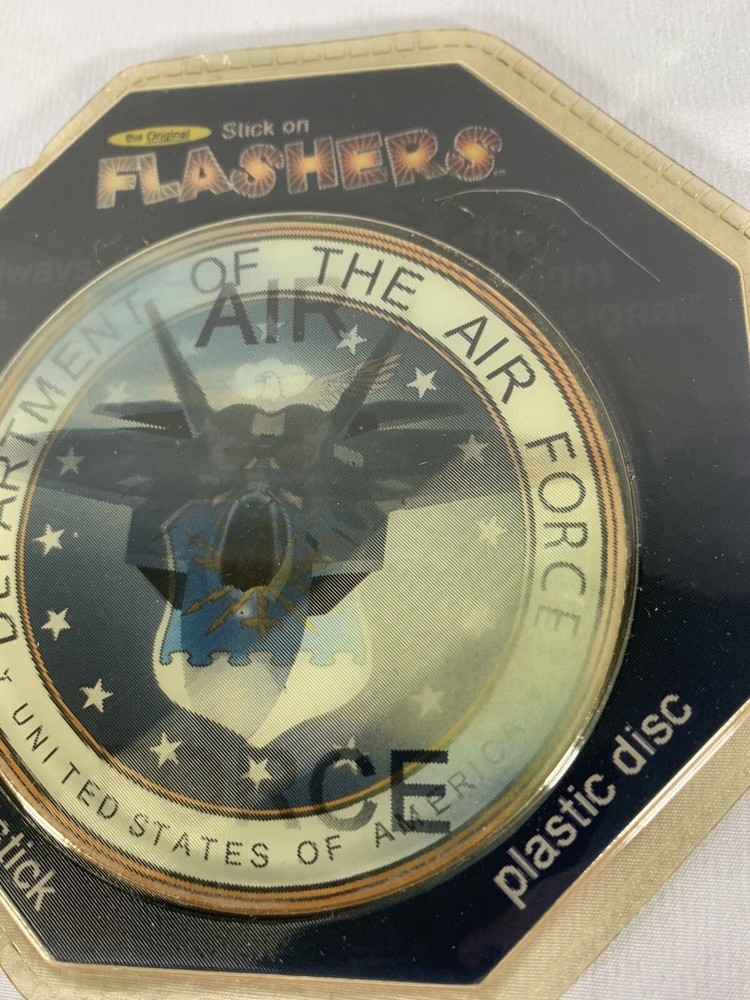 New Flasher Plastic Disc Image Changing Sticker US Air Force.