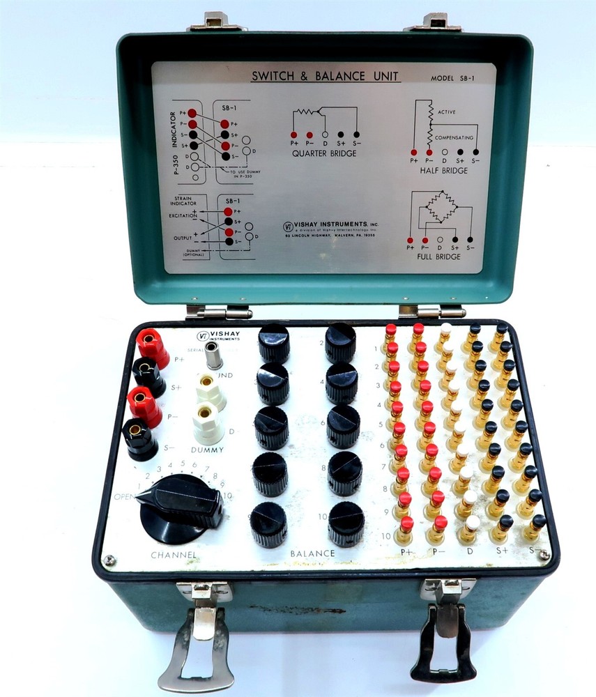 VISHAY INSTRUMENTS Switch & Balance Unit SB-1 in Original Hard Shell Case USA