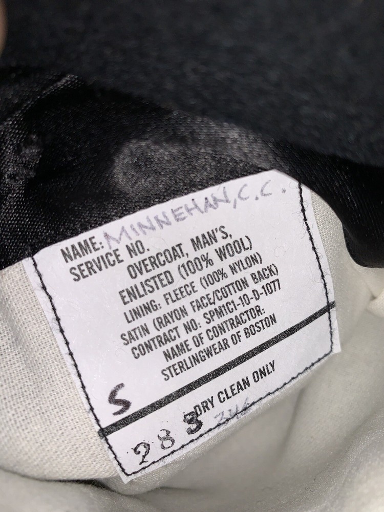 DSCP WOOL Peacoat Men's 40S Black. EUC.