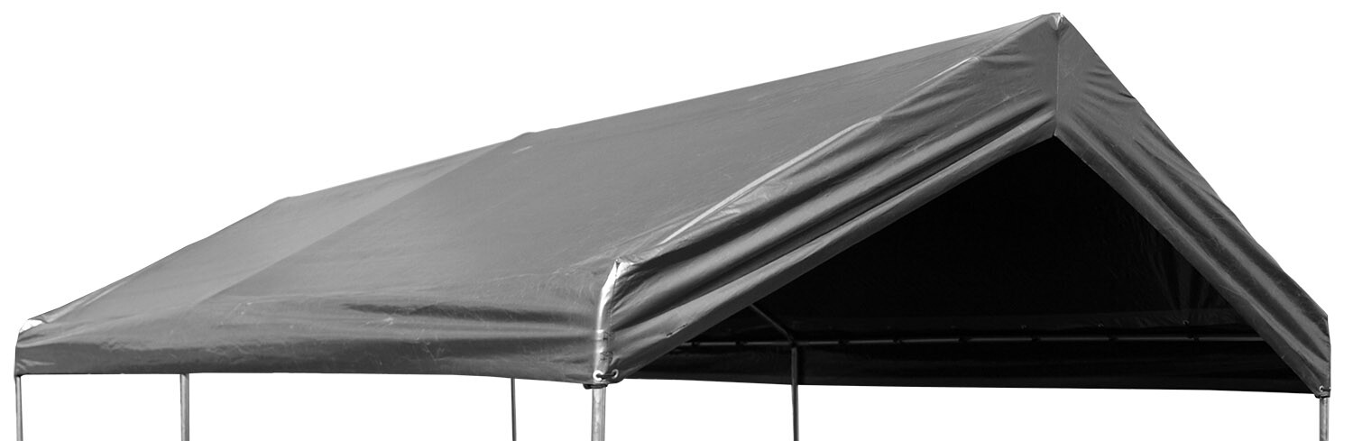 12x20 20x20 20x30 20x40 H. Duty 12 mil Valance Tarp Canopy Carport Cover Silver