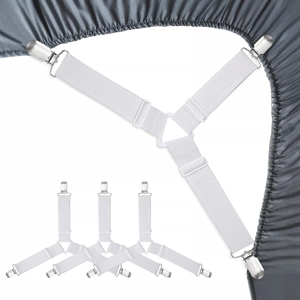 RayTour Bed Sheet Holder Straps Sheet Keepers Bedsheet Holders Fasteners 2 Sets