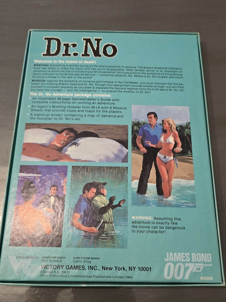 James Bond 007 RPG - Dr. No Module Victory Games - Complete