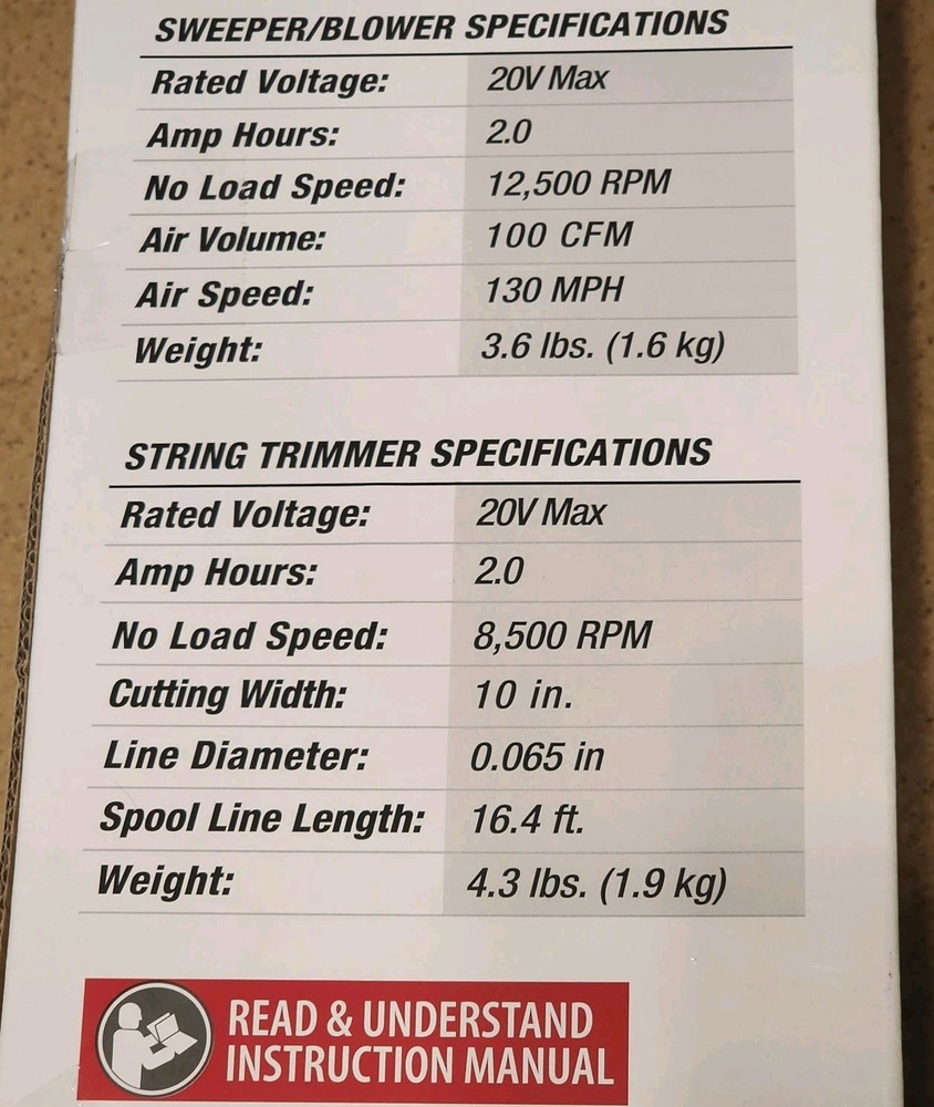 Hyper Tough 20V Max Cordless Combo Kit, 10-inch String Trimmer & Sweeper Blower