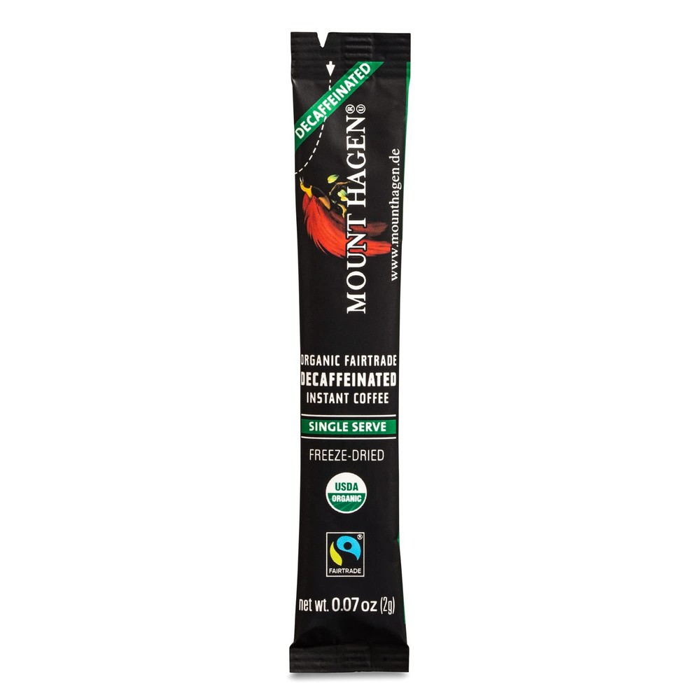 Mount Hagen 25 Count Single Serve Instant Decaf Coffee Packets - 4 Pack |