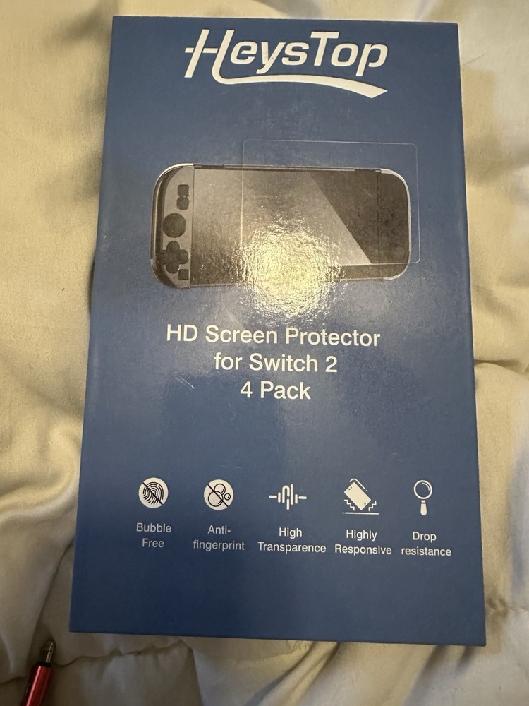 HEYSTOP 4 Pack HD Screen Protector for Nintendo Switch 2 Unused Boxed