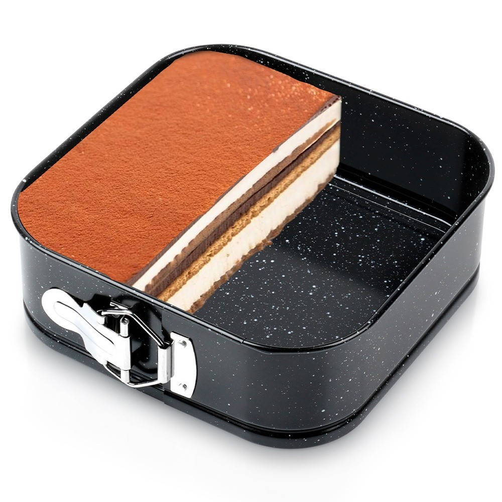Granite baking pan, cake pan, springform pan, 20x20x6.8 cm
