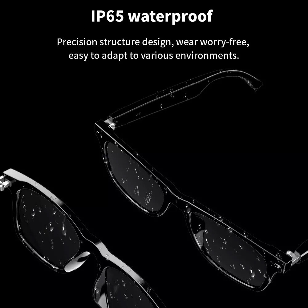 Smart Glasses Polarized Sunglass Audio Mic Speakers Bluetooth Call Remote Camera