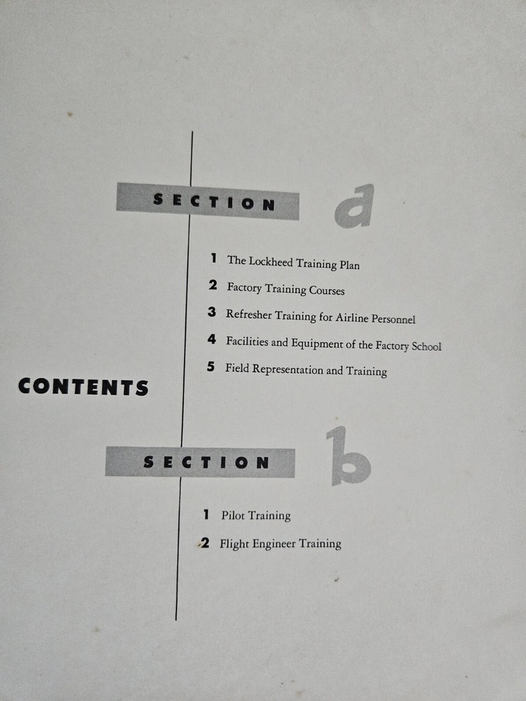 Original Lockheed Constellation Indoctrination Training for Airline Operation