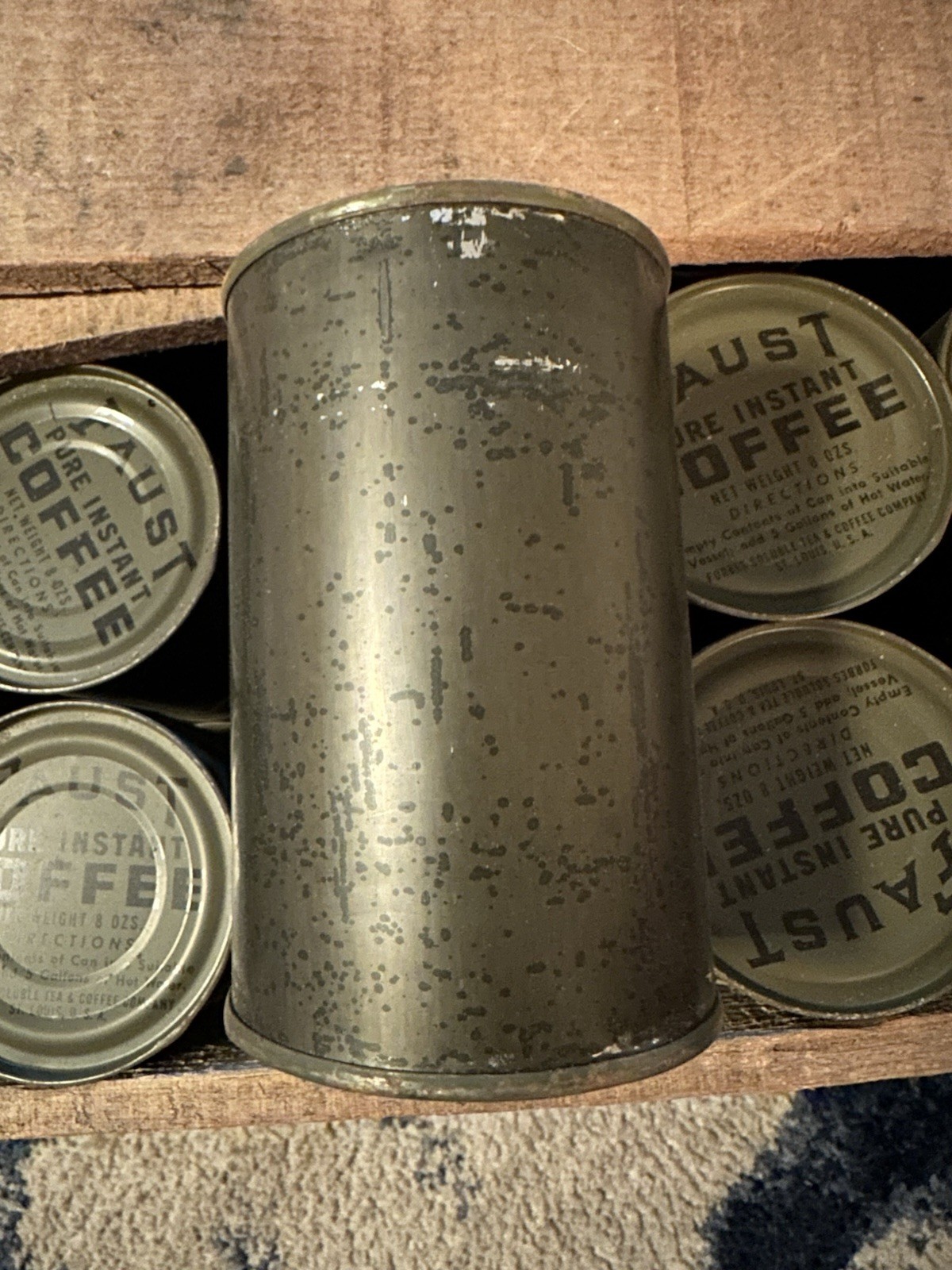 WWII US ARMY Coffee C Ration Forbes Soluble Tea & Coffee Company Great Cond 1945