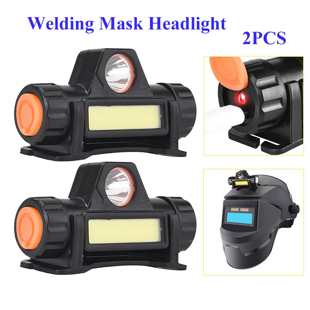 Automatic Dimming Headlight For Welding Helmet USB Charging 2-Purpose Light New