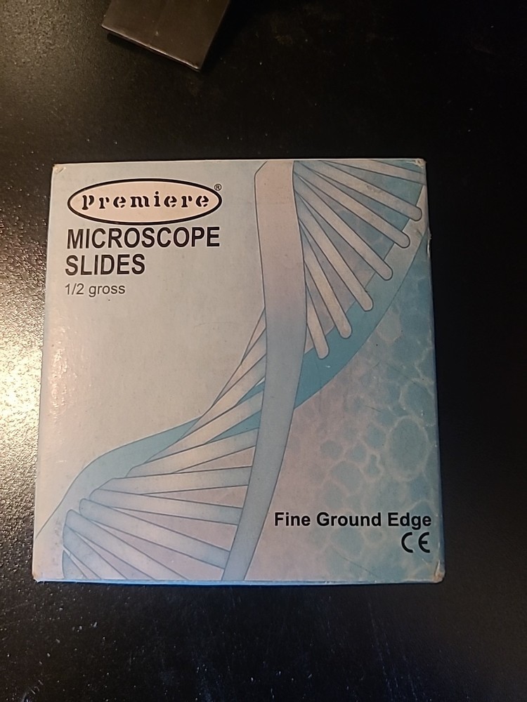 Premiere Microscope Slides 1/2 Gross plain, fine ground edge 9101-E