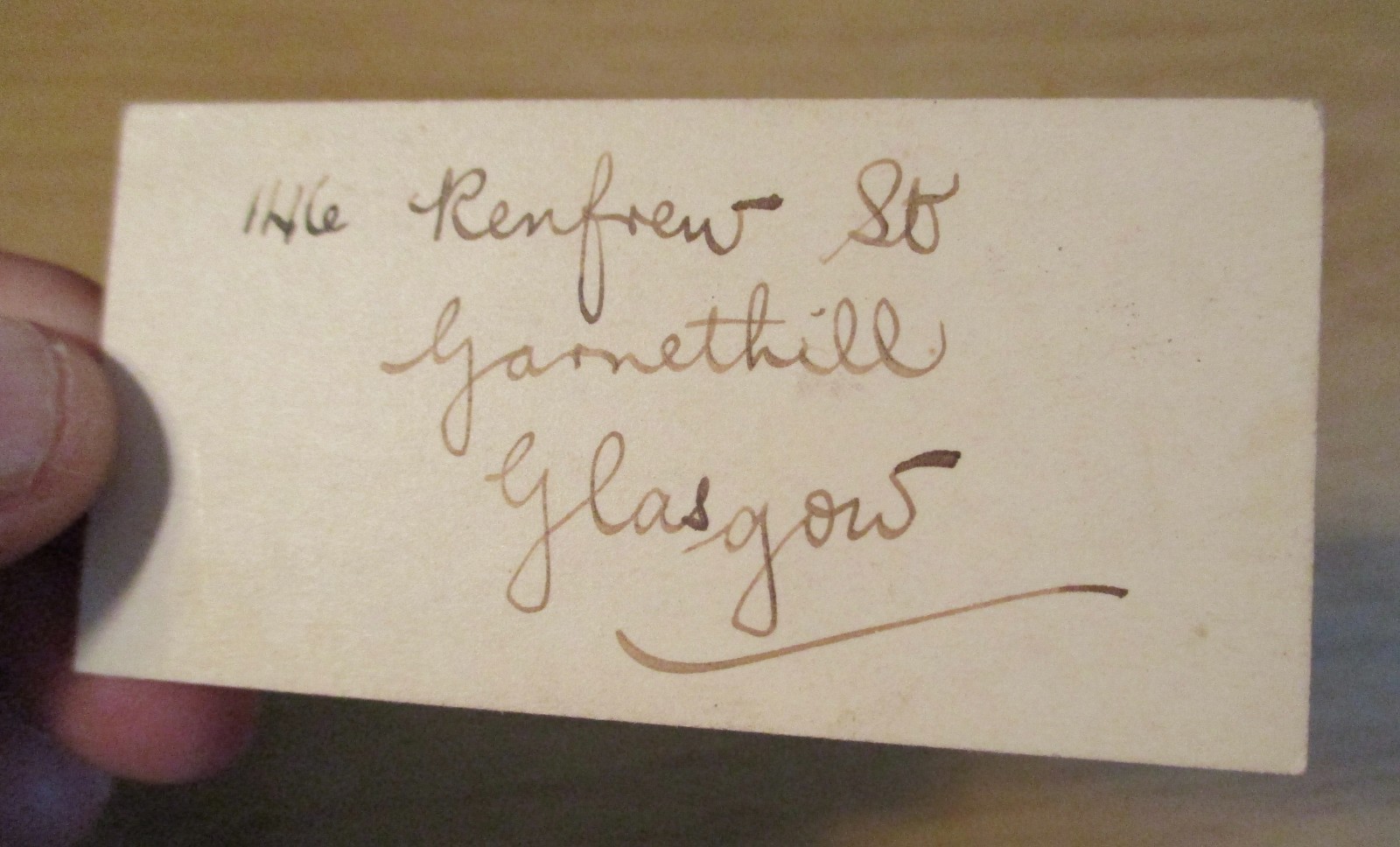 VTG WWI Era Scottish CALLING Card~DAVID DONLEY~Highland Light Infantry~BRITISH~