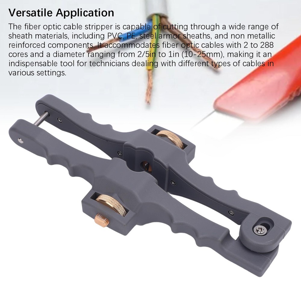 Adjustable Armored Fiber Optic Cable Stripping Tool For Efficient Stripping For