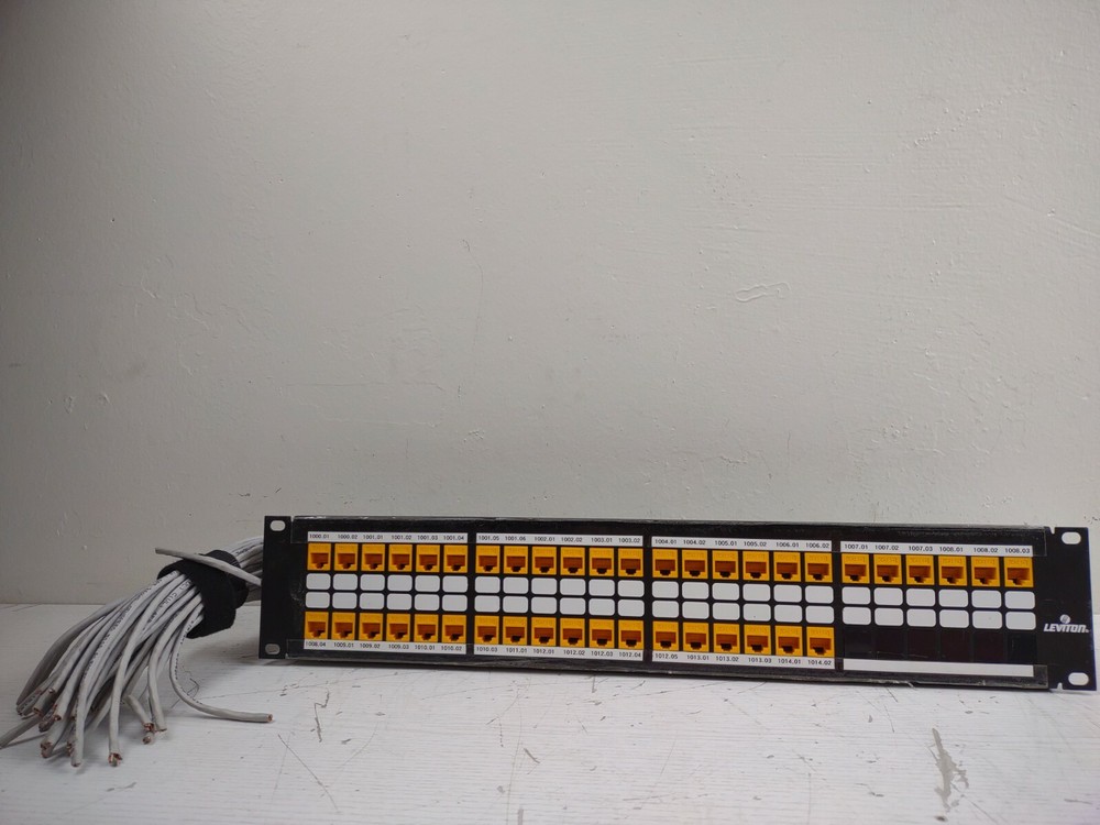 Leviton Cat 5e Flat Patch Panel 42 Port GigaMax 5e T56B-U48