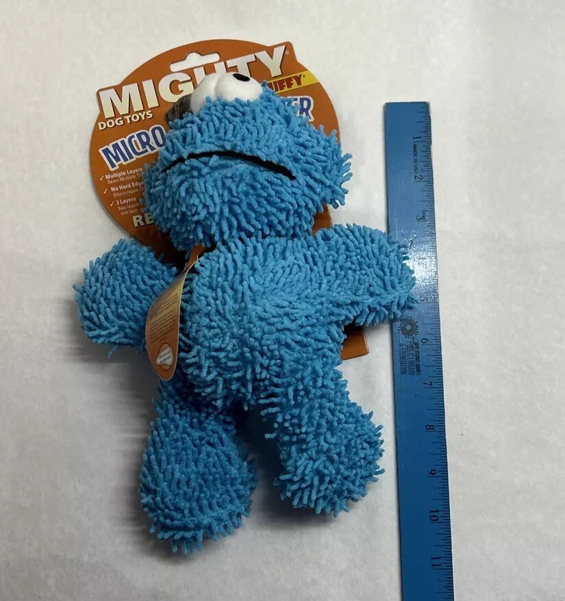 Tuffy Mighty Micro Fiber Ball Monster Dog Squeaker Toy Durable Floats M-L 🐶