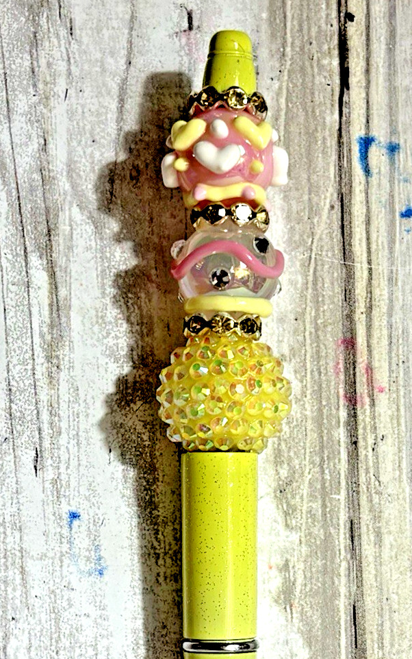 6 Handcrafted FANCY Beaded Pens-
