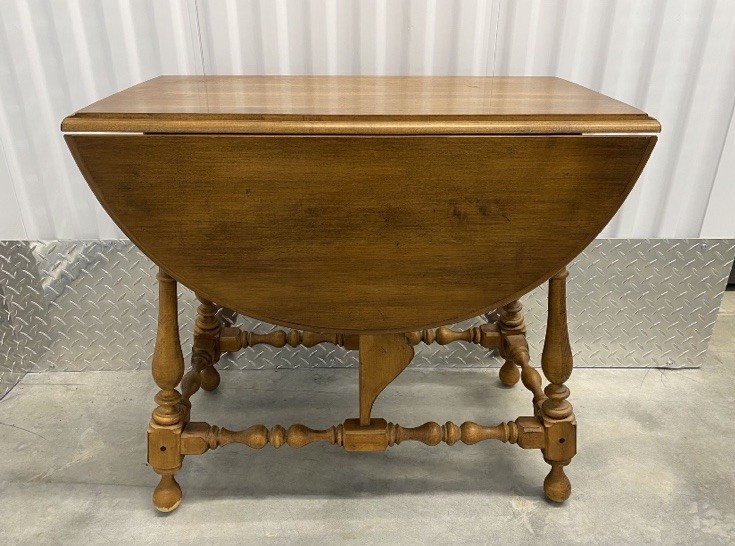 Mid-Century American Classical Drop Leaf End Table