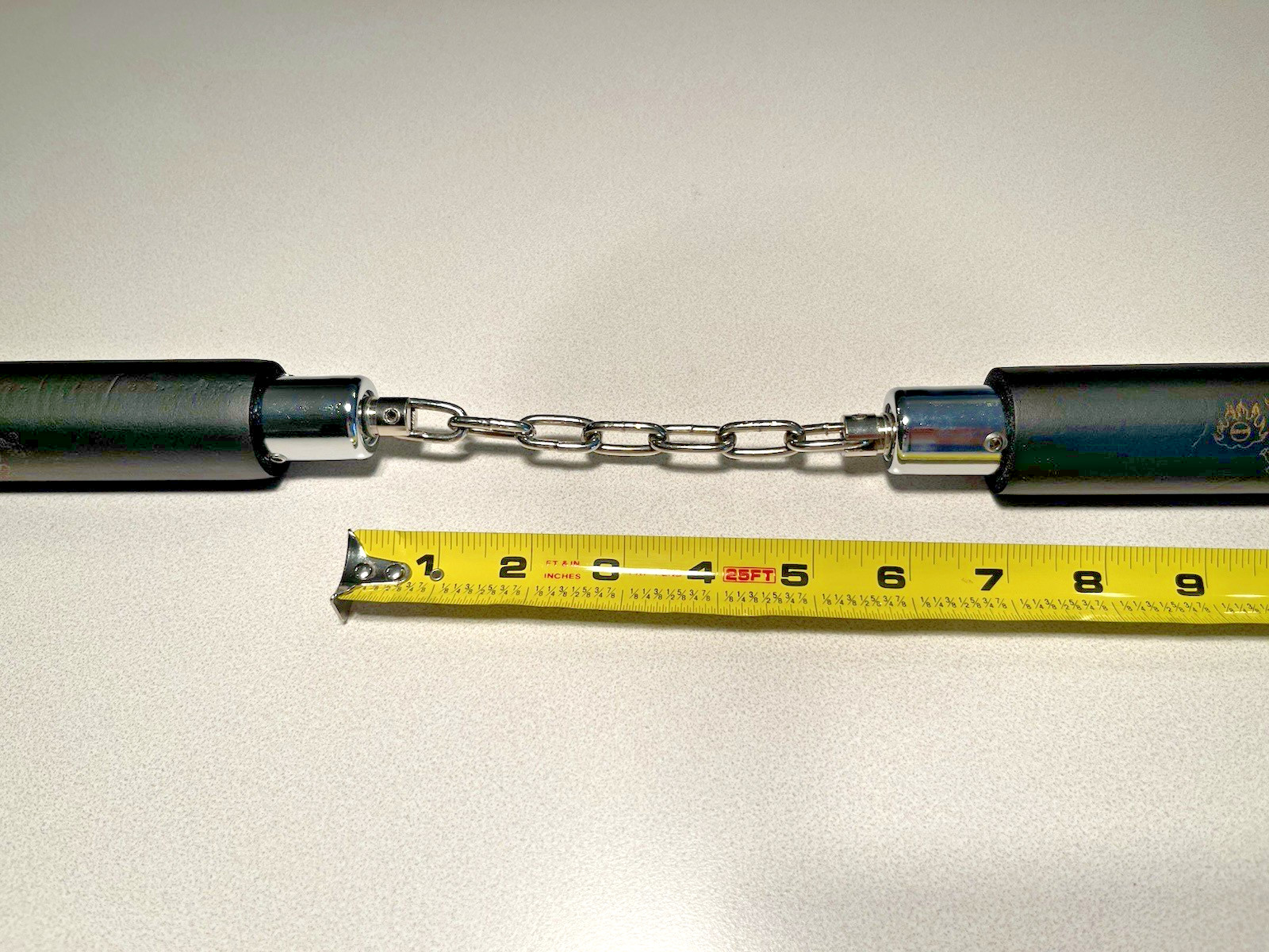 12" Nunchucks Nunchakus Beginners Training Foam Rubber Steel Chain Black