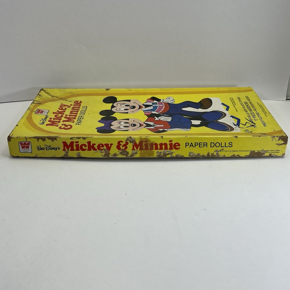 1982 Disney Mickey & Minnie Mouse Paper Dolls - Incomplete