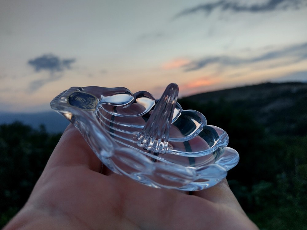 Lovely bohemian glass ring stand