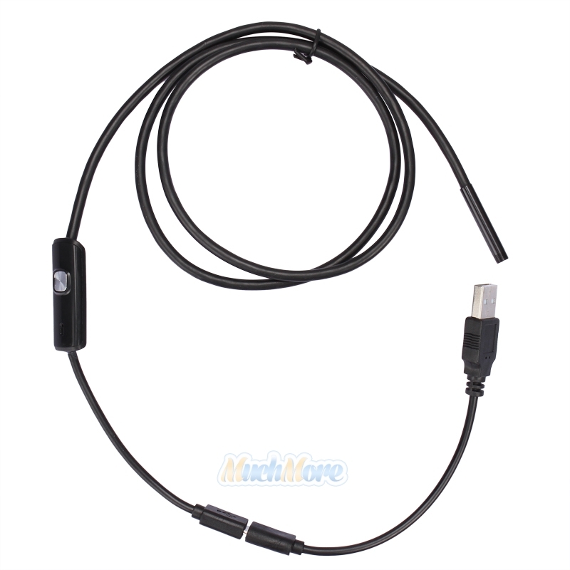 5.5mm Android Endoscope Waterproof Snake Borescope USB Inspection Camera 8 LED