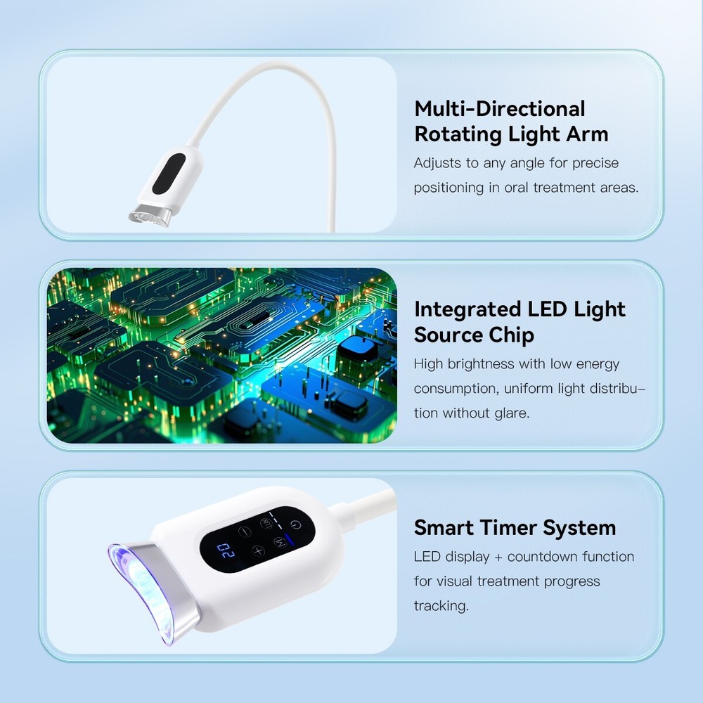 Dental Mobile Teeth Whitening Machine Cold LED Light Bleaching Accelerator Lamp
