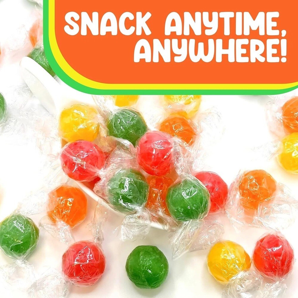 Sour Assorted Fruit Balls, Individually Wrapped, Bulk Hard Candy - 5 Pounds