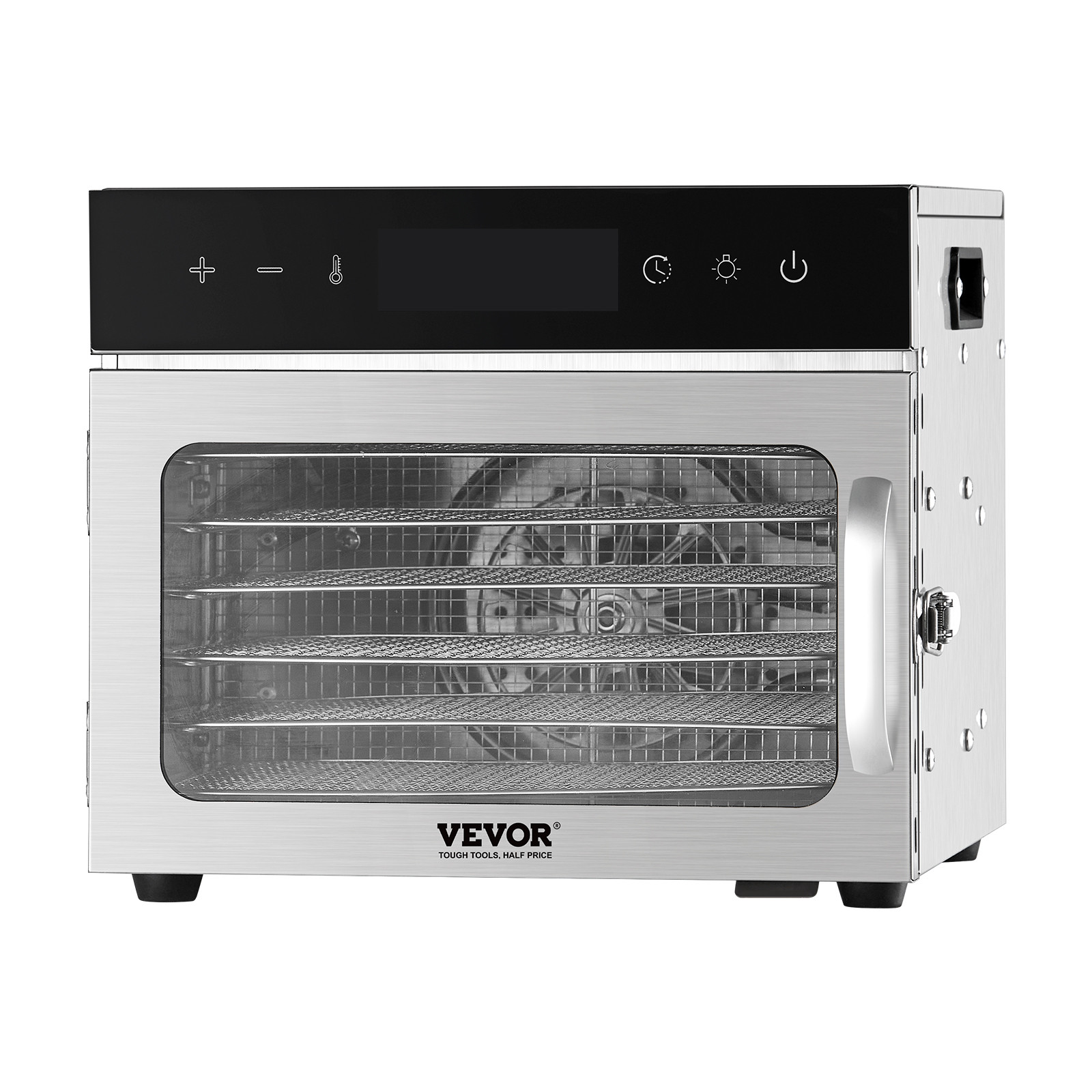 VEVOR 6 Trays Food Dehydrator Machine Stainless Steel 400W Jerky Fruit Drying