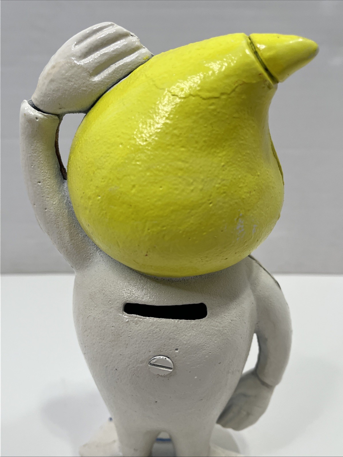 Vintage Esso Oil Andy Slick Cast Iron Coin Bank Original Paint