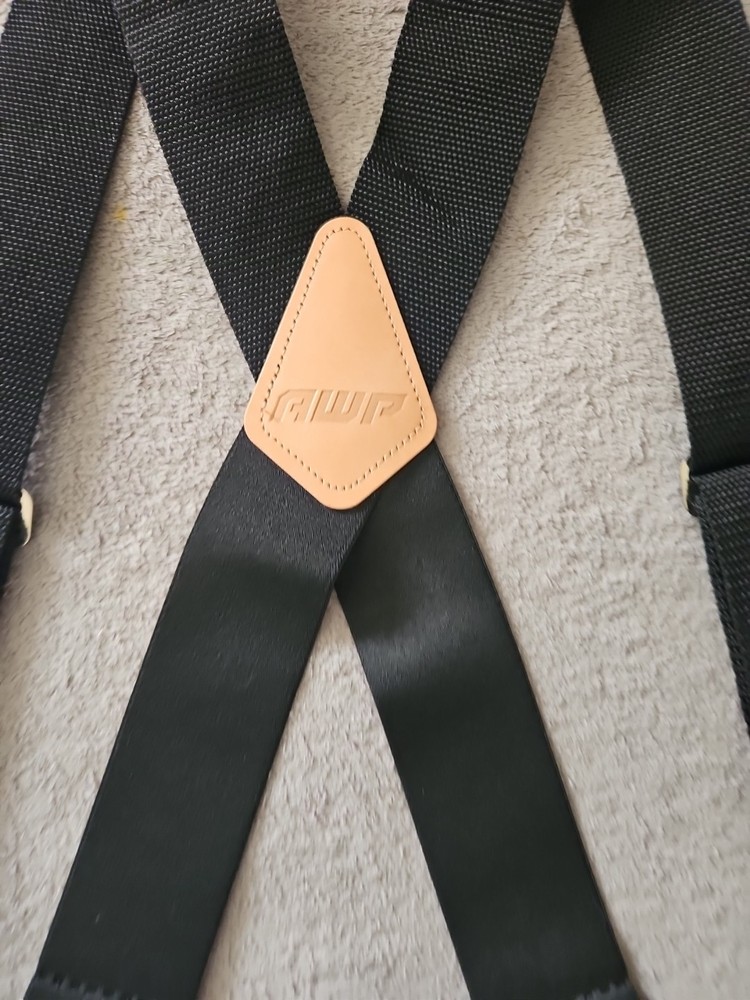 AWP Work Suspenders 2" Adjustable Webbing Black