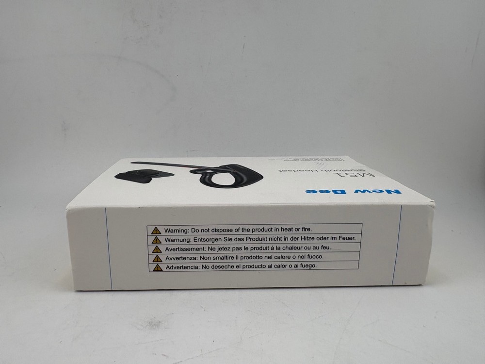 Bee M51 Wireless 5.2 Bluetooth Noise Canceling Headset Cell Earpiece / NEW