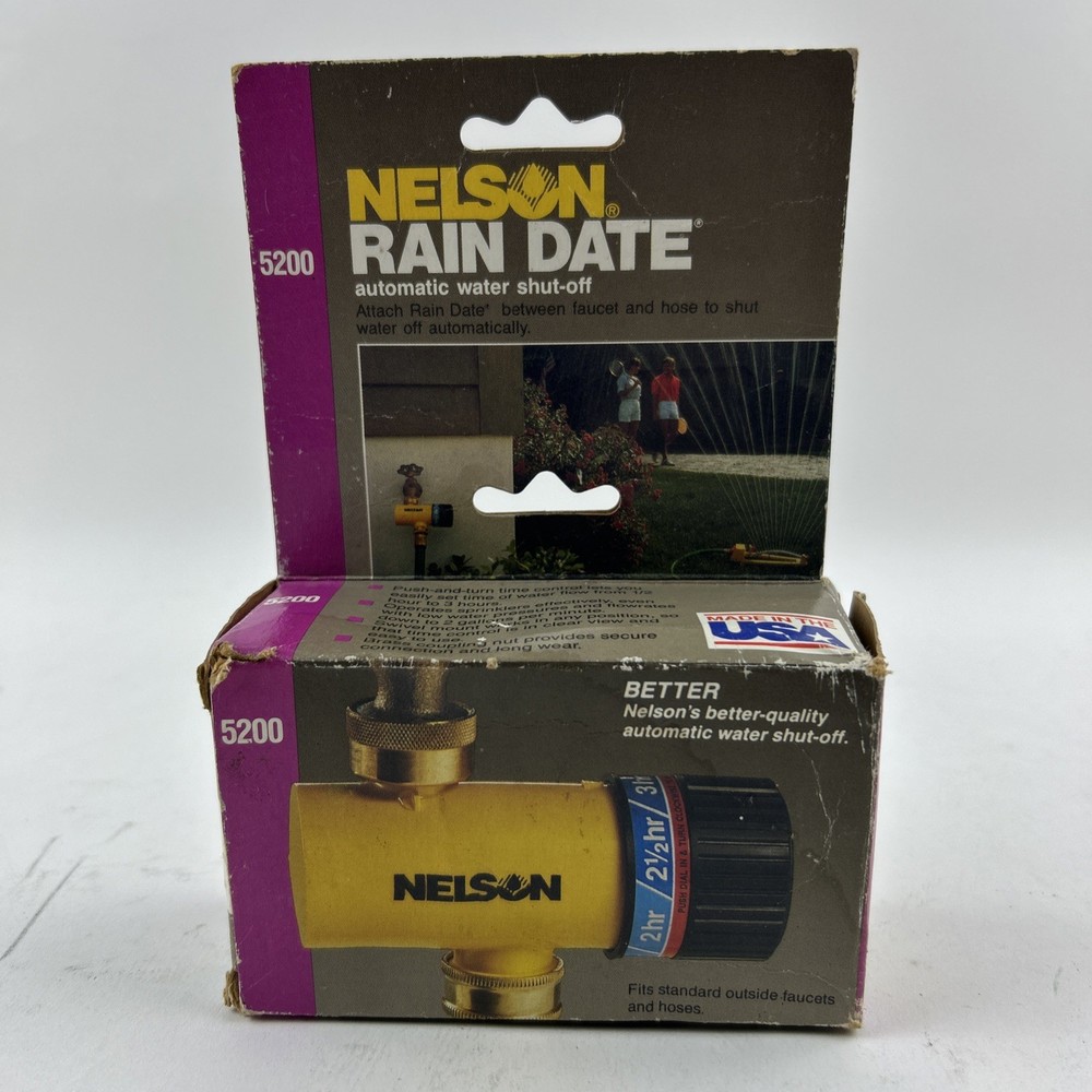 Nelson Rain Date Automatic Water Shut Off #5200 Timer Open Box