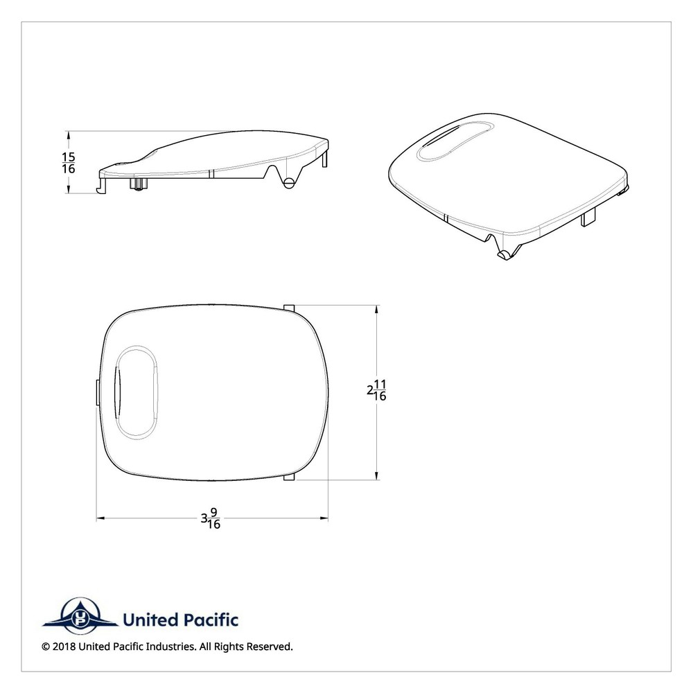 Rectangular Dome Light Lens for 2006+ Peterbilt Trucks - Green