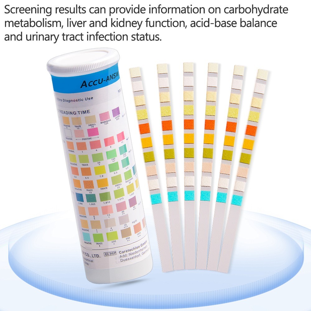 Professional Urinary Test Strips 10 Parameters - 100 Pieces CE Urine Test