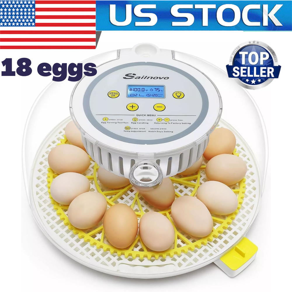 18 Egg Poultry Incubator for Hatching Chick Automatic Turning/Stop Egg Incubator