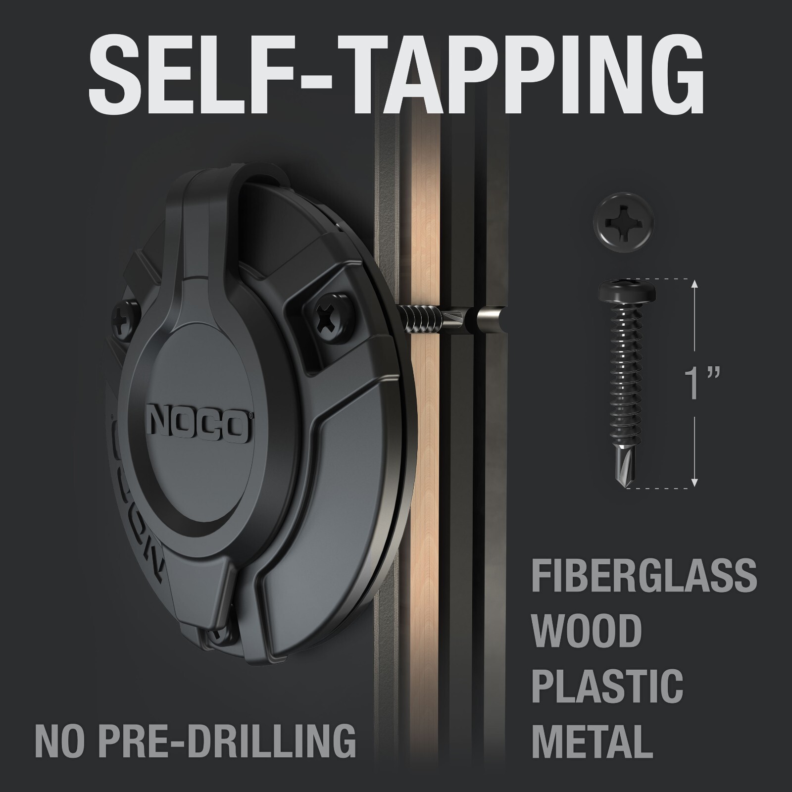 NOCO GCP2 15A 125V AC Port Plug with Dual 18-Inch Integrated Extension Cord